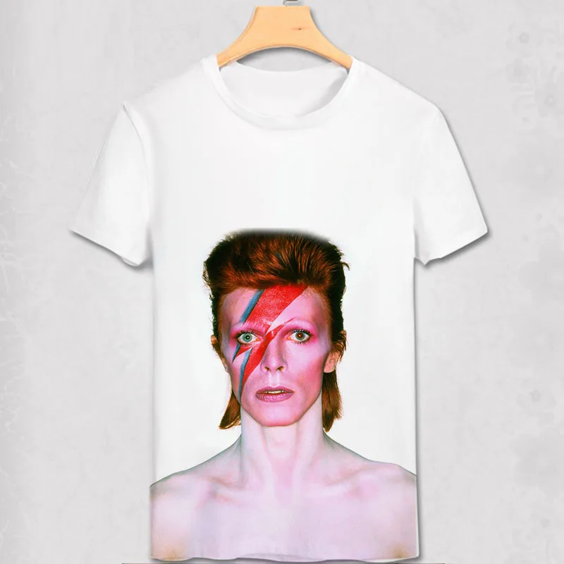 

David Bowie T Shirt England London Rock Music Pop Star T-shirt Flash logo for Sign Of Ziggy Stardust Commemorative Shirt