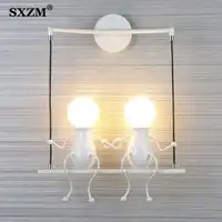 E27 Moderne LED Wandlamp Creatieve Mounted Iron Blaker Wandlamp voor Slaapkamer Gang Wandlamp wandmontage lampara pared