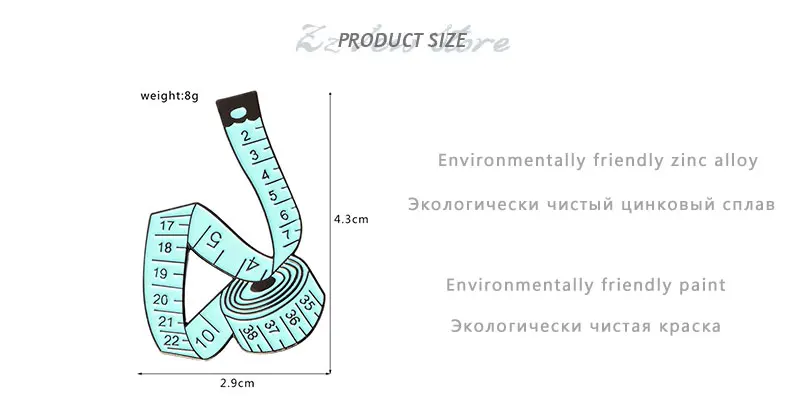 3 цвета синий белый розовый измерительная лента эмалированная булавка умная эмалированная игла значки нагрудные знаки швейный инструмент ювелирные изделия подарок для рукоделия