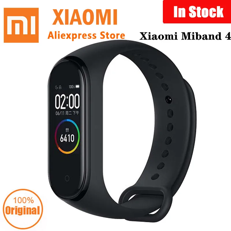 

Original 2019 Newest Xiaomi Mi Band 4 Smart Miband 4 Bracelet Heart Rate Fitness 135mAh Color Screen Bluetooth 5.0
