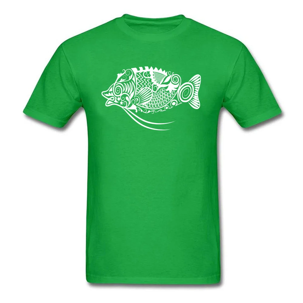 2018 Discount Student T Shirts Fish pattern Family Tops Shirt Pure Cotton Short Sleeve Gift T-Shirt Crew Neck Wholesale Fish pattern green