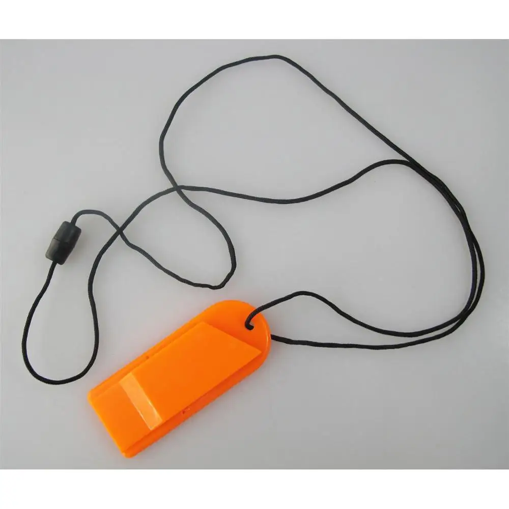 

sports emergency plastic whistle with cord 3 Frequencies survival whistle safety whistle Sports whistle