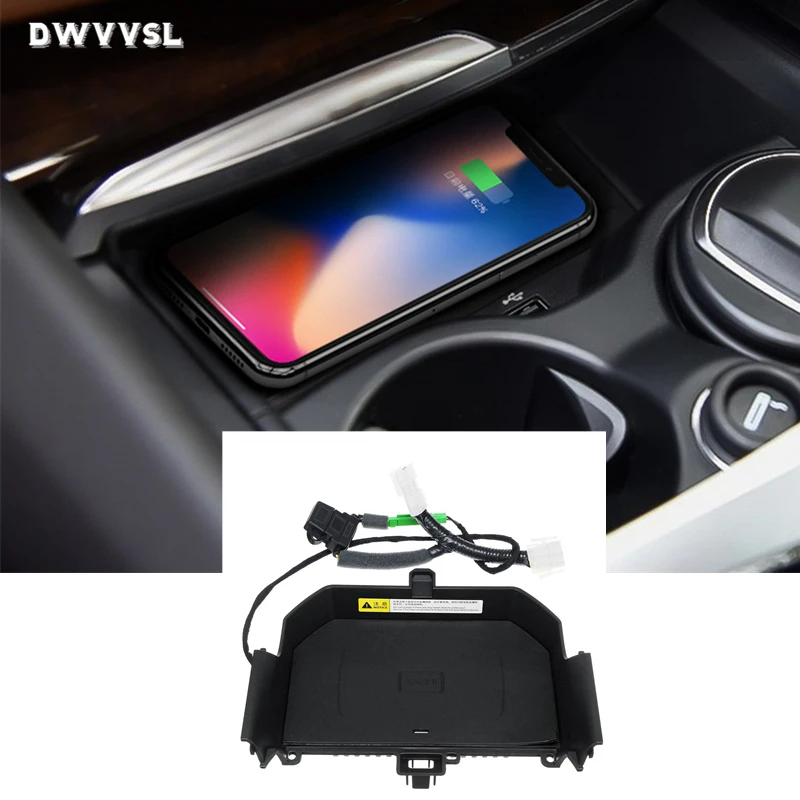 

QI wireless charge designed for f10 f11 g30 g38 BMW 5 6 Series GT center console phone charger case for iPhone Samsung Google