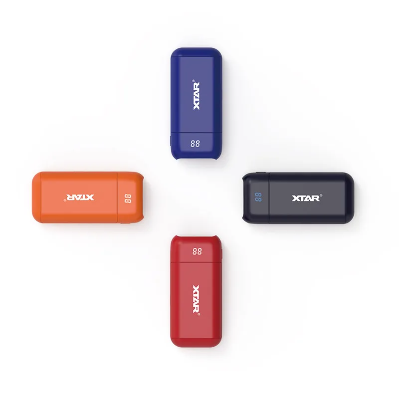 XTAR PB2 светодиодный USB относится к 3 6 В/3 7 в незащищенным литий ионным/IMR/INR/ICR 18650