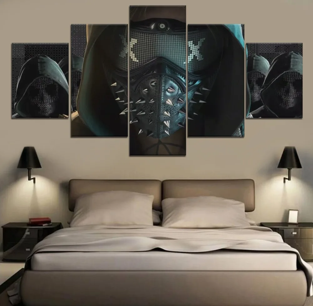 

Watch Dogs 2 Game HD Print Painting Modern Canvas Wall Art Canvas Wall Art Painting 5 Piece Canvas For Living Room Artwork