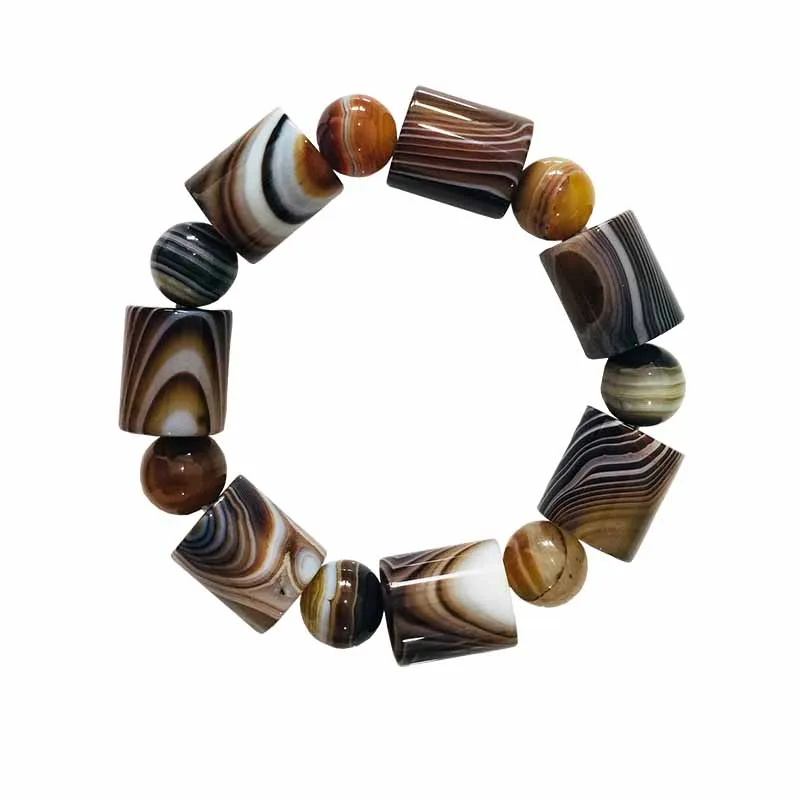 

Meajoe Trendy Natural Stone Beaded Bracelet Charm Round Ball Chain Beads Transit Lucky Bracelets Jewelry For Women Men Gift