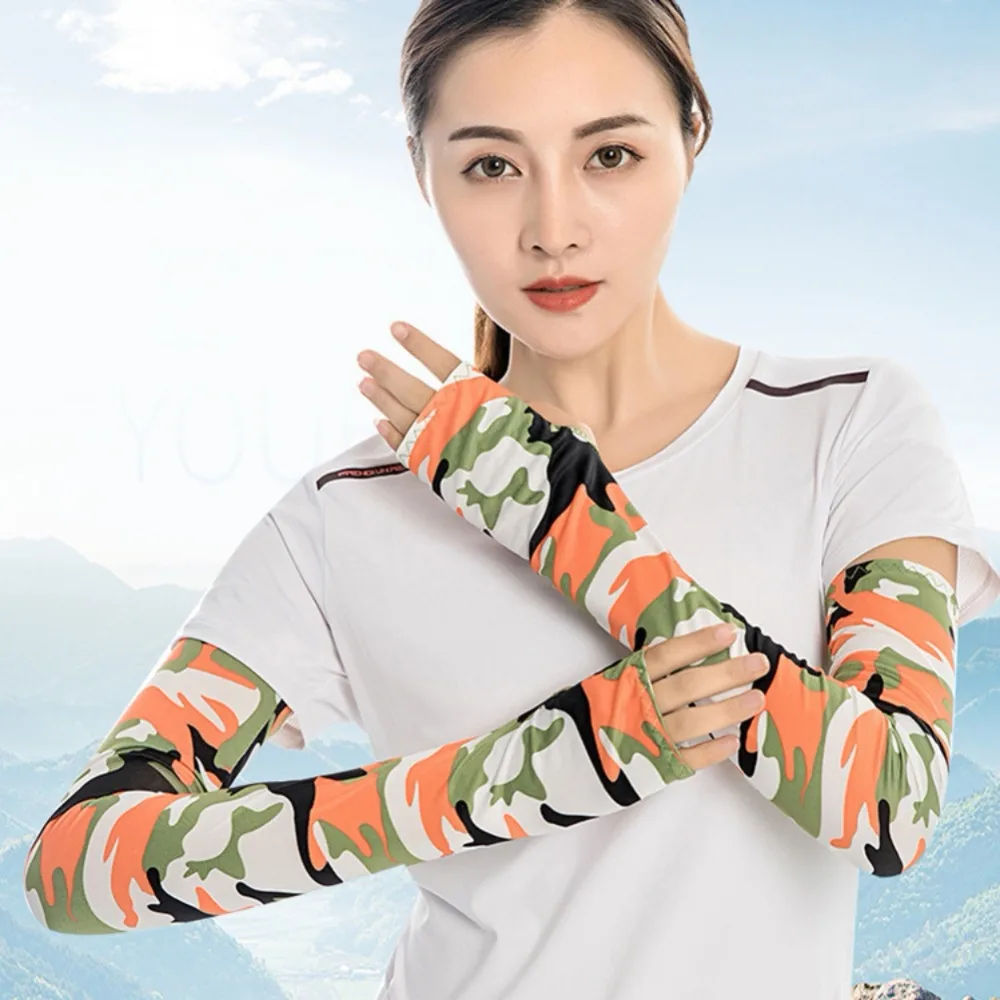 Men Women Arm Sleeve Sport Running Cycling Golf Fishing Fingerless Arm Warmers Basketball Cuff Sleeves