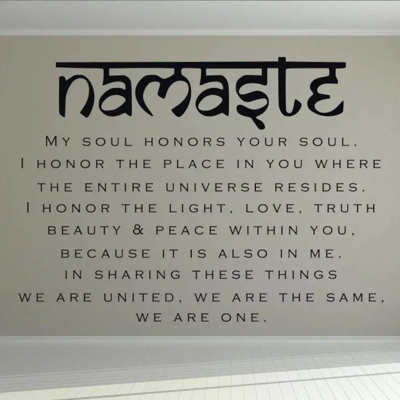 Настенная Наклейка Namaste для йоги настенная художественная наклейка дома спальни