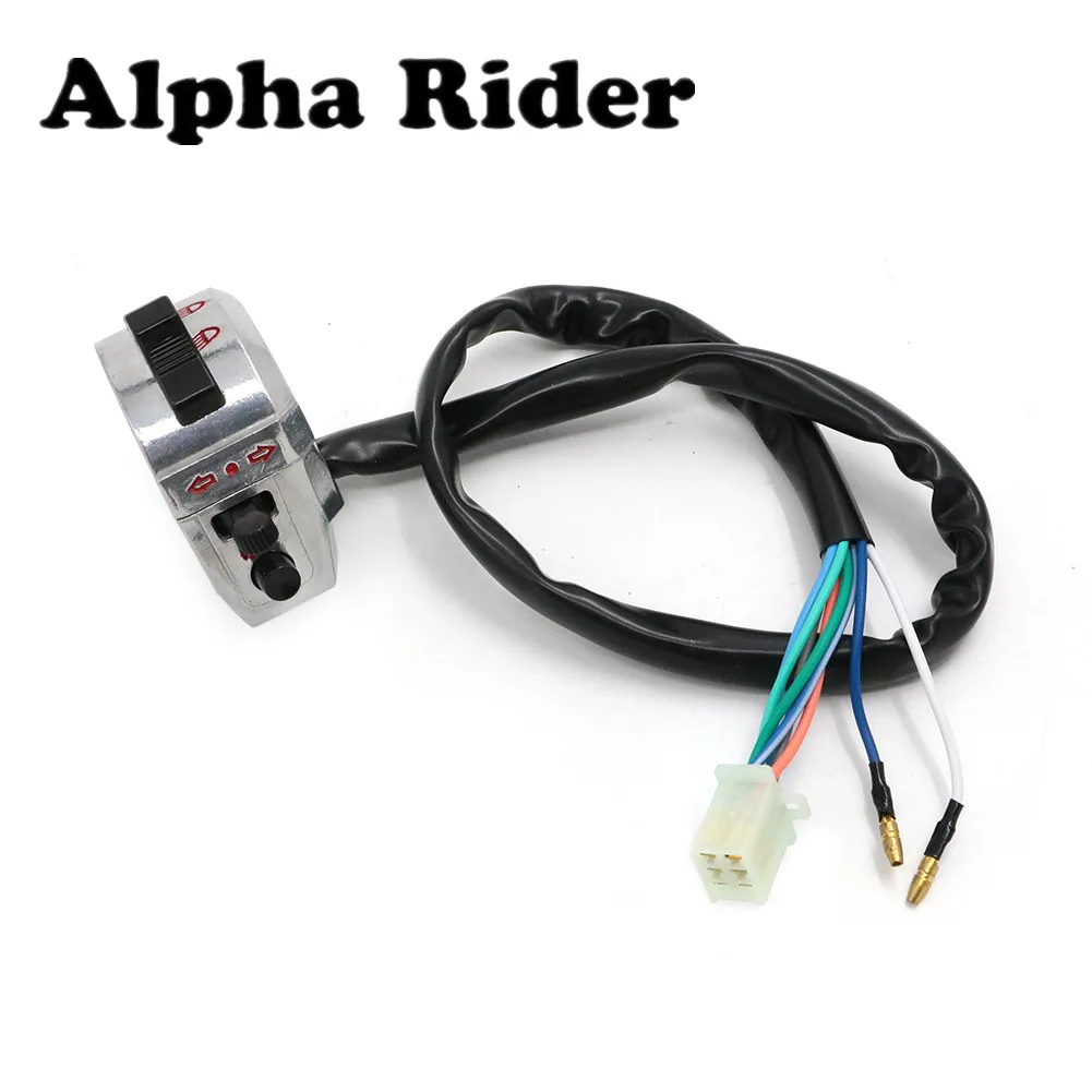 Interruptor de Luz Universal para Motocicletas Indicador do Interruptor de Luz Guidão de Café Punho Cromado 8 Indicador do 22mm 7 - 11 Automóveis e motos