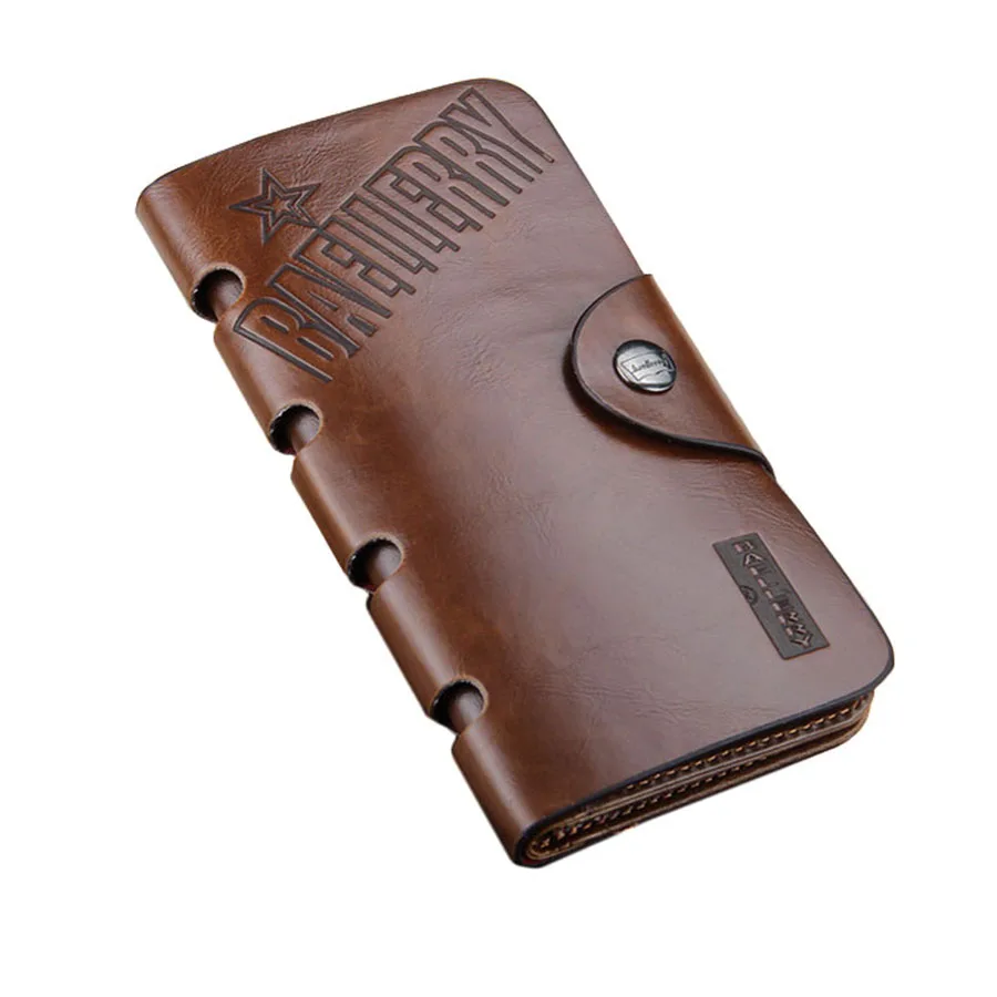 

2019 New Mens Wallet Genuine Cow Leather Long Wallet Pockets rfid Card Clutch Cente Bifold Purse wholesale WBL9