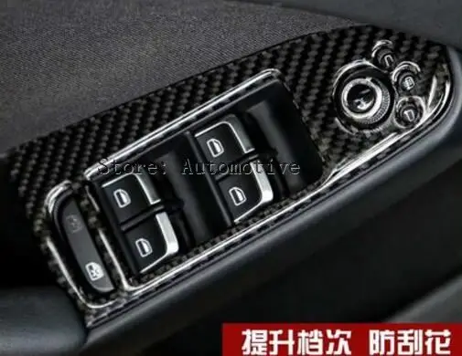 

2010-2015 Carbon Fiber Handle Holder Window Lift Switch Trim For Audi A5 8T