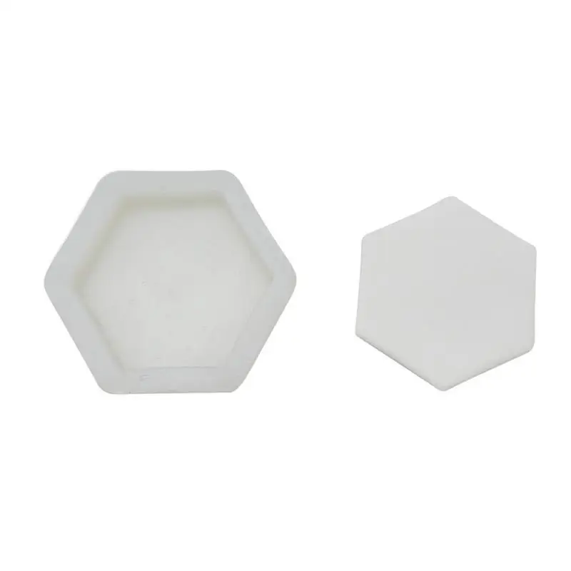 DIY силиконовая форма пластина Шестигранная пластина ароматерапия бетонный лоток - Цвет: White