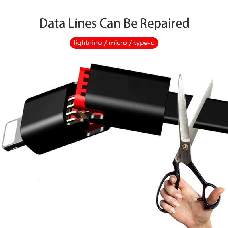 

USB Regenerative Charging Phone Data Line Renewable Cable For iPhone 5 6 6S 7 8 Micro Type-C Fast USB Charging Cable 1.5m/1.5-3A
