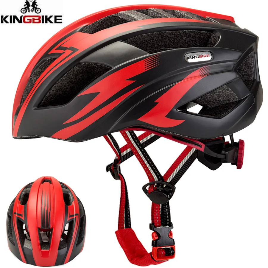 

KINGBIKE Bicycle Cycling Helmet MTB Road Bike Helmet Integrally-mold Cycling Helmet Cycling Safely Cap Ultralight EPS+PC Cover