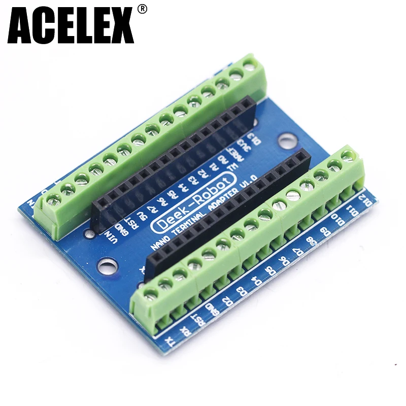

NANO V3.0 3.0 Controller Terminal Adapter Expansion Board NANO IO Shield Simple Extension Plate For Arduino AVR ATMEGA328P