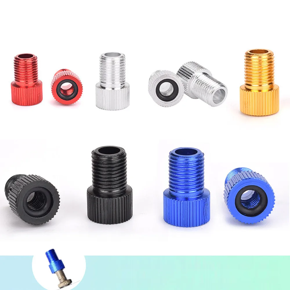 

HOT 2Pcs Practical Bicycle Cycling Bike Valve Adaptor Pump Mouth Tool Cap Converter Nozzle adapter bike accessories Lowest Price