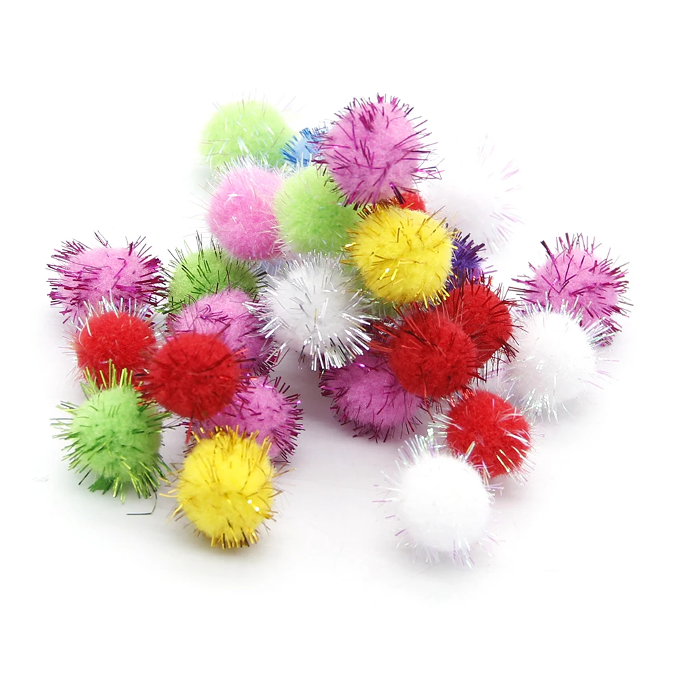 200 шт смешанных цветов высокоэластичный плюшевый шар(цвет случайный), материалы для ручных поделок для вечерние украшения для волос, 200Yc4601