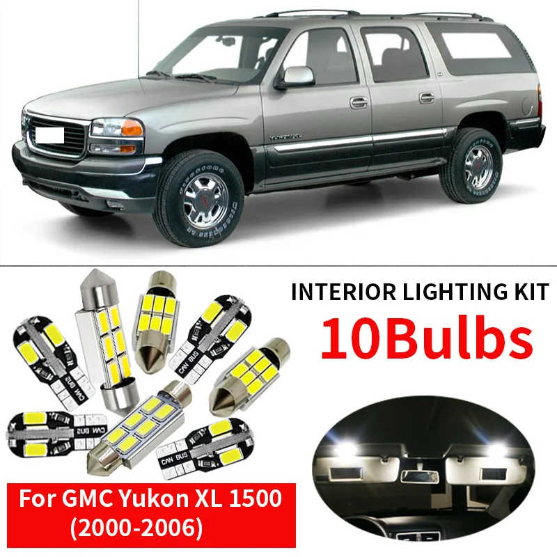 10 шт. автомобильные лампы для подсветки 2000 2006 GMC Yukon XL 1500|Сигнальная лампа| |