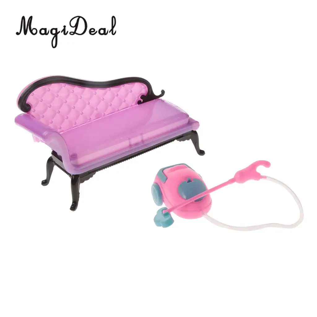 1/6 Scale Sofa Chair Cleaner Simulation Appliances Furniture Set for Dollhouse Living Room Action Figures Acc Kids Children Toys