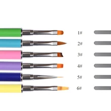 

Double Head Poly Gel Brush for Nail Extension Acrylic Frence Nail Design Tools Nail Polish Brushes UV Builder Gel Pen
