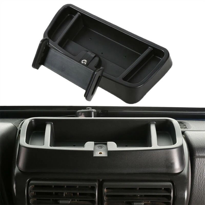 

car interior front Storage Box black Plastic Dash Adjustable Multi-Mount Holder Storage Box For Jeep Wranglers TJ 1997-2006