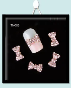 Топ ногтей 10 шт./лот 6 цветов смолы лук дизайн 3D гвоздики для нейл-арта блестящие стразы украшения для галстука для очаровательных ногтей PJ025-PJ030