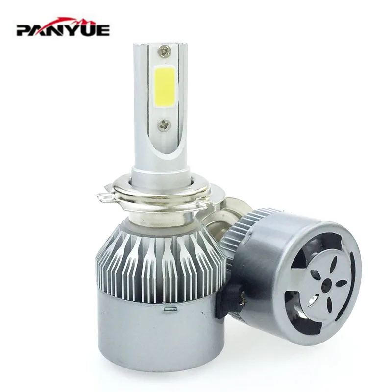 Elglux 72W 7600LM COB C6 LED Headlight 32W 3800LM H1 H3 H4 H7 H8 H9 H11