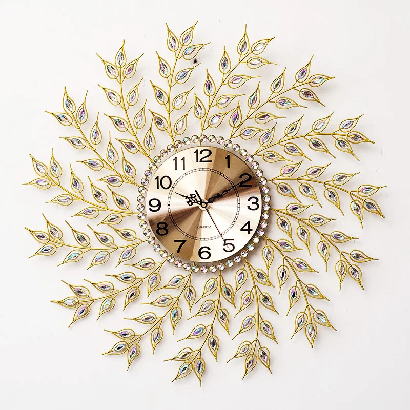 

The living room wall clock watch modern European minimalist decoration mute quartz clock