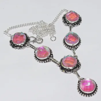 

Rubys Necklace Silver Overlay over Copper ,41.7cm, N1296