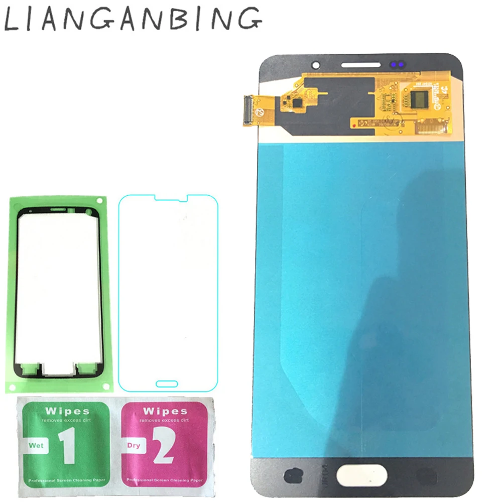 

New Super AMOLED LCD A7 2016 A710 A7100 A710F A710M Display 100% Tested Working Touch Screen Assembly For Samsung Galaxy A710