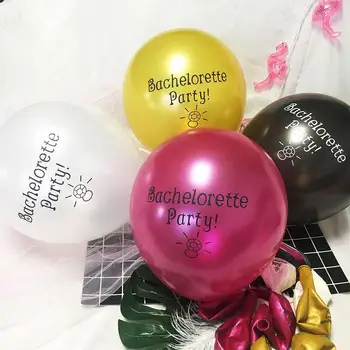 

Approx 100pcs/Set Balloon Party Anniversary Black/Gold/Pink/White Emulsion Balloon Bachelorette Carnival Party Wedding Party