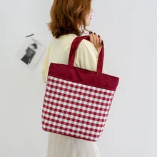 Сумки для женщин большие клетчатые холщовые сумки с принтом складная сумка, сумка, художественная простая сумка сумки с голограммой для женщин# g7