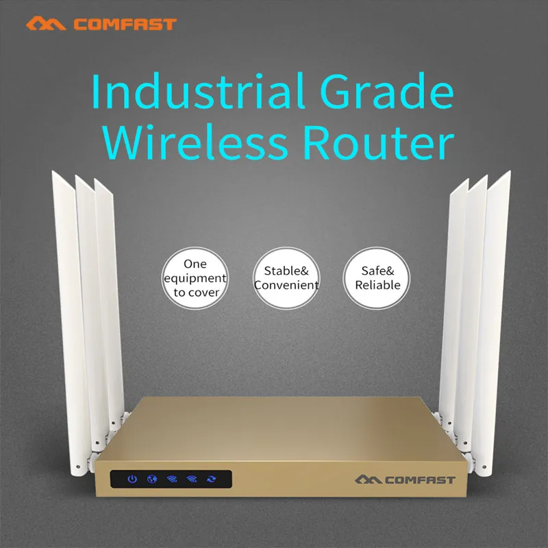 

COMFAST 27dBm High Power wireless wifi router 2.4G+5.8GHz 750Mbps Wifi access point Extender routers with 6*6dBi signal antennas