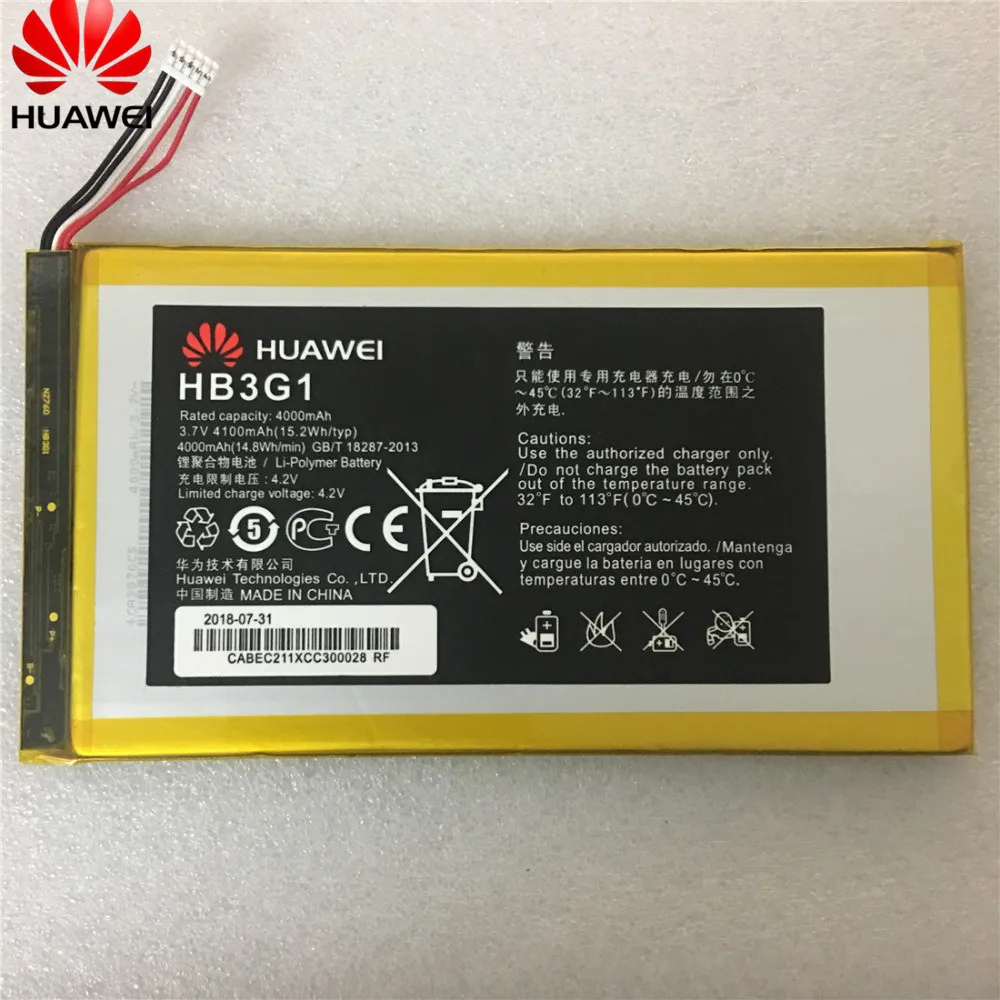 

HB3G1/HB3G1H Battery 4000mAh For Huawei MediaPad 7 Lite s7-301u T-Mobile Springboard Batterie Bateria