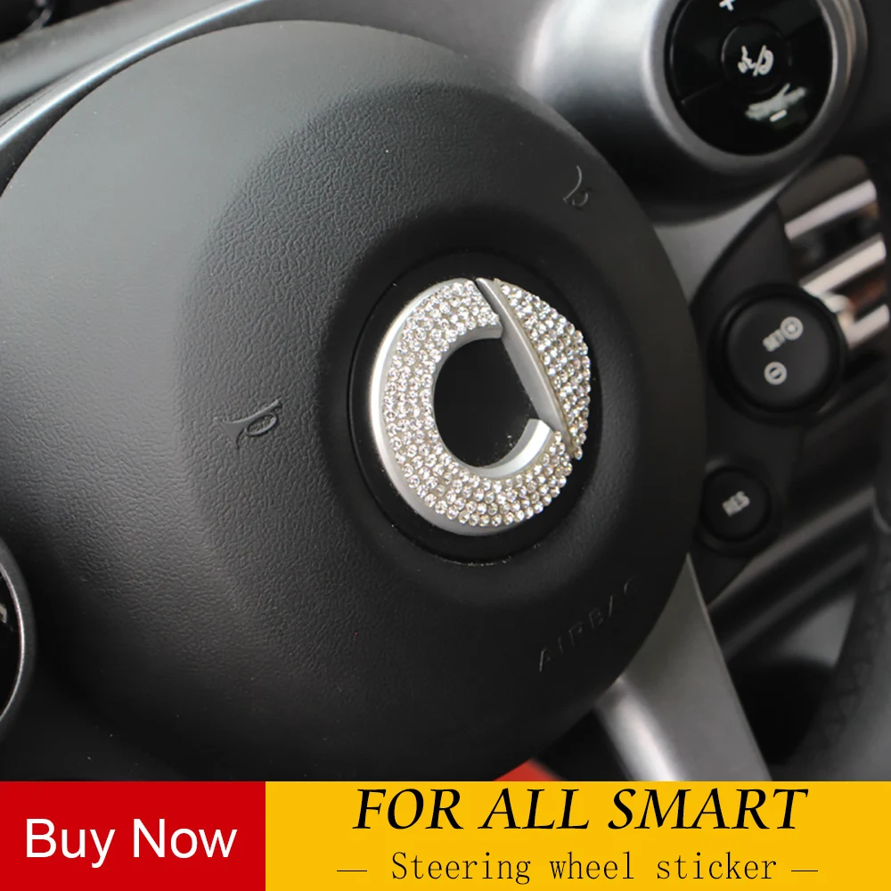 Персонализированная наклейка на руль с флэш логотипом для Mercedes Smart Fortwo Forfour 453 451