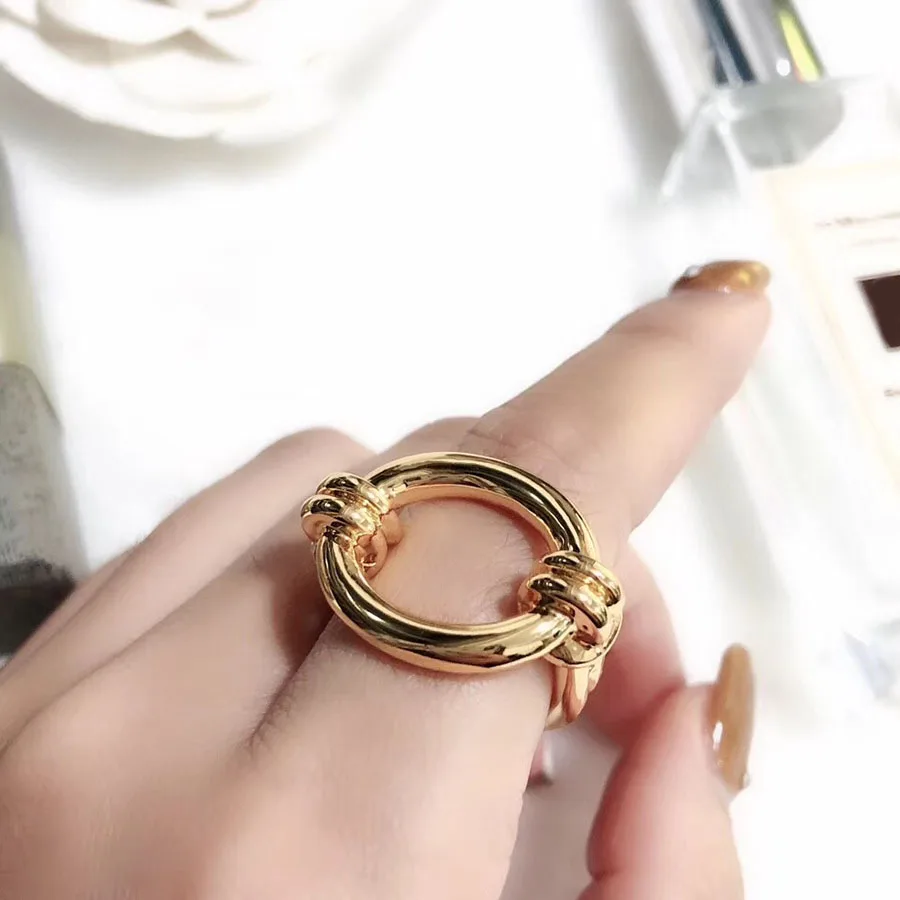 Французские ниши, брендовые дизайнерские модные геометрические золотые кольца, самые популярные ювелирные изделия для женщин и мужчин, высокое качество, бижутерия - Цвет основного камня: A Design