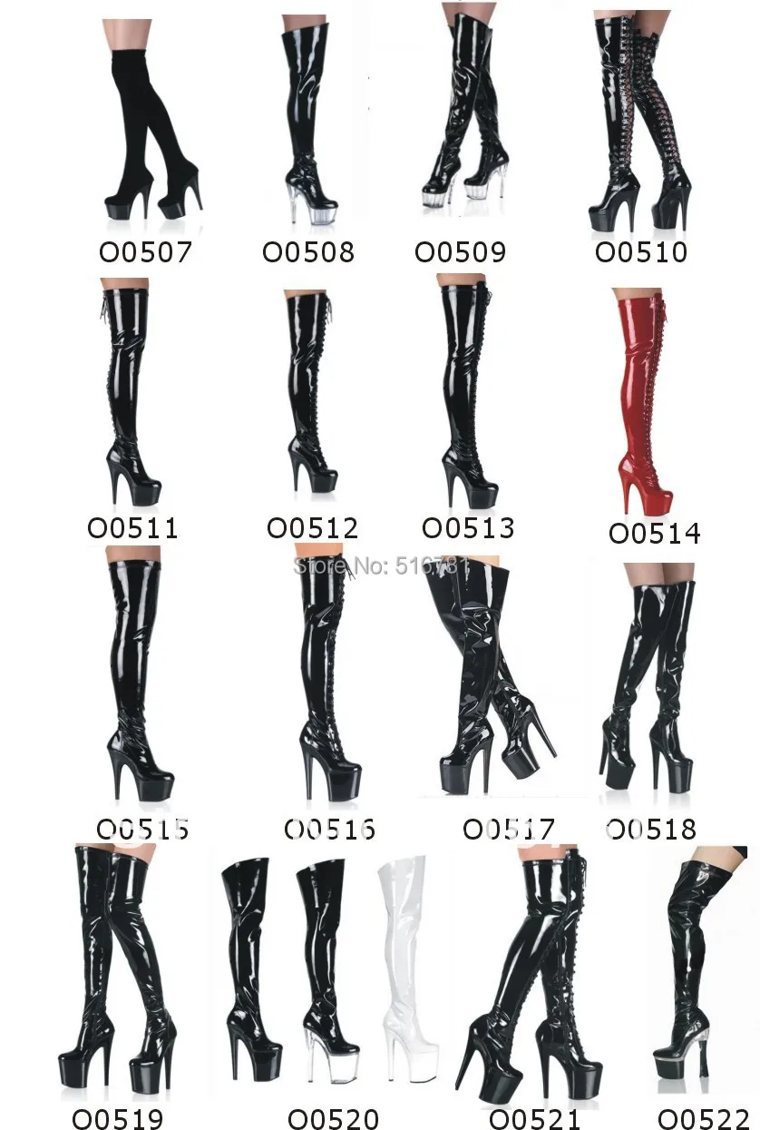 Free Shipping, Soft PU Leather Super High Heels Sexy Over Knee ...