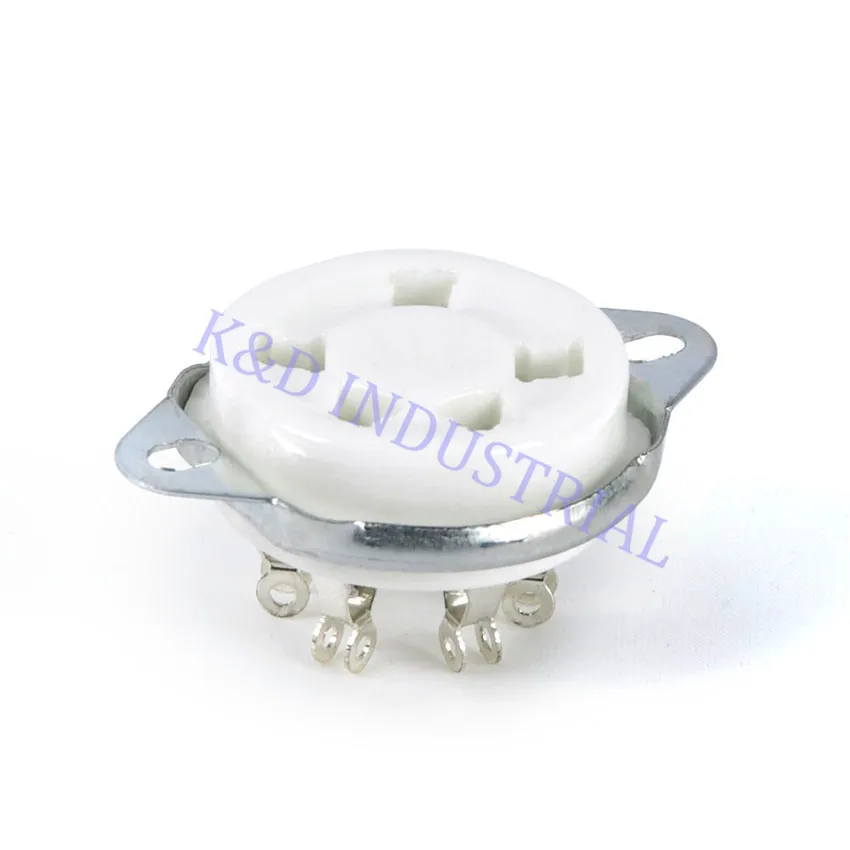 

10pcs US Style 5Pin Silver Ceramic Tube Socket for 807 27 24 UX5 Base Valve Amplifier for Guitar Amp parts