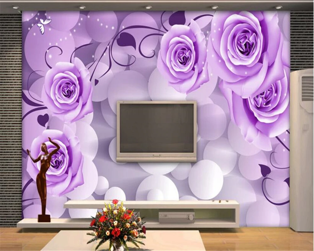 Beibehang 3d Wallpaper Kepribadian Tiga Dimensi Lingkaran Bunga