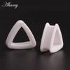 Ear plugs High Quality Triangle Thin Silicone Flexible Body piercing Jewlery Skin Tunnel Plugs Ear Tunnels Hollow Ear stretcher ► Photo 2/6