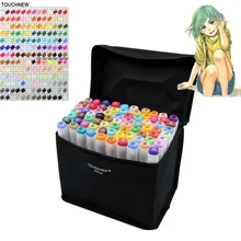 TOUCHNEW markery 30/60/80/168 Цвета художник двуглавый маркерных ручек манги дизайн школьный рисунок эскиз Маркеры Ручка товары для рукоделия