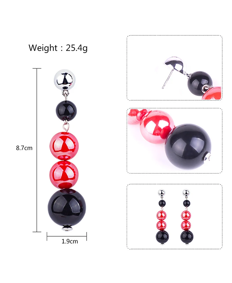 YUQINQIN Trendy Drop Earrings for Women 2018 Statement Acrylic Long Online Dangling Earings Fashion Elegant Resin Party Earring (3)