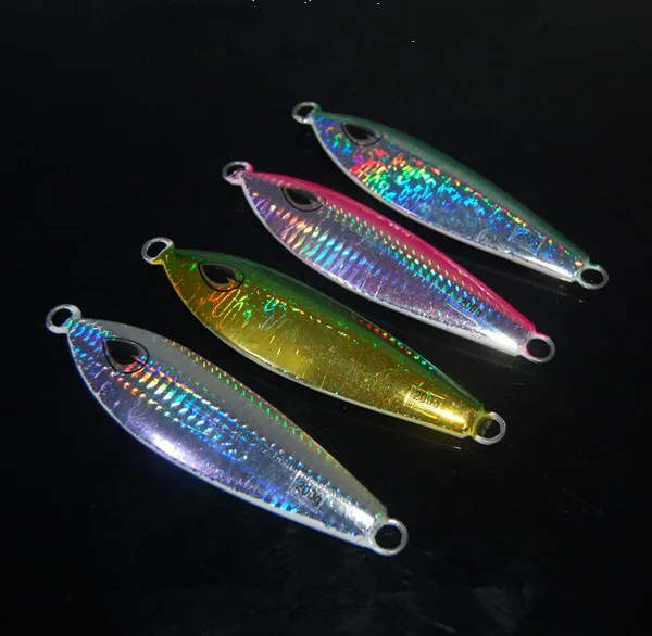 4pcs Metal Jigs Butterfly Knife 100g 200g 300g Snapper Slow Glow