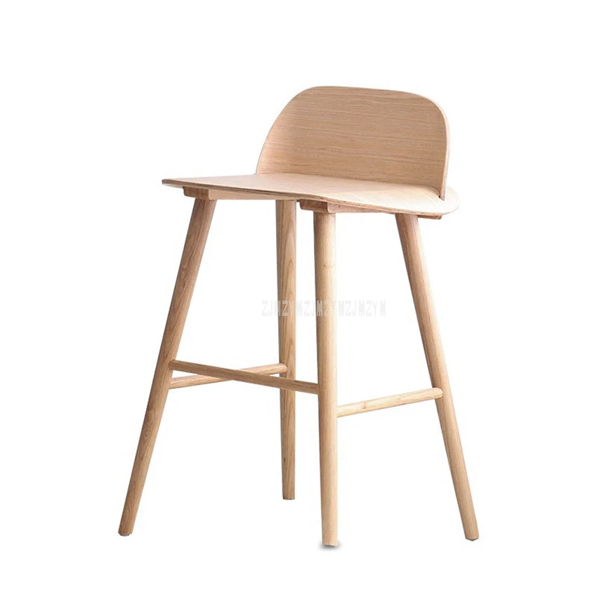 Простой европейский стиль Современный барный стул с 4 ножками 60 см/65 см/75 см высота железа/твердая древесина высокий табурет со спинкой