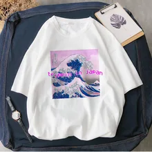 Новая модная женская рубашка Vaporwave tumblr потрясающая Эстетическая футболка с коротким рукавом и круглым вырезом Harajuku kawaii повседневные топы