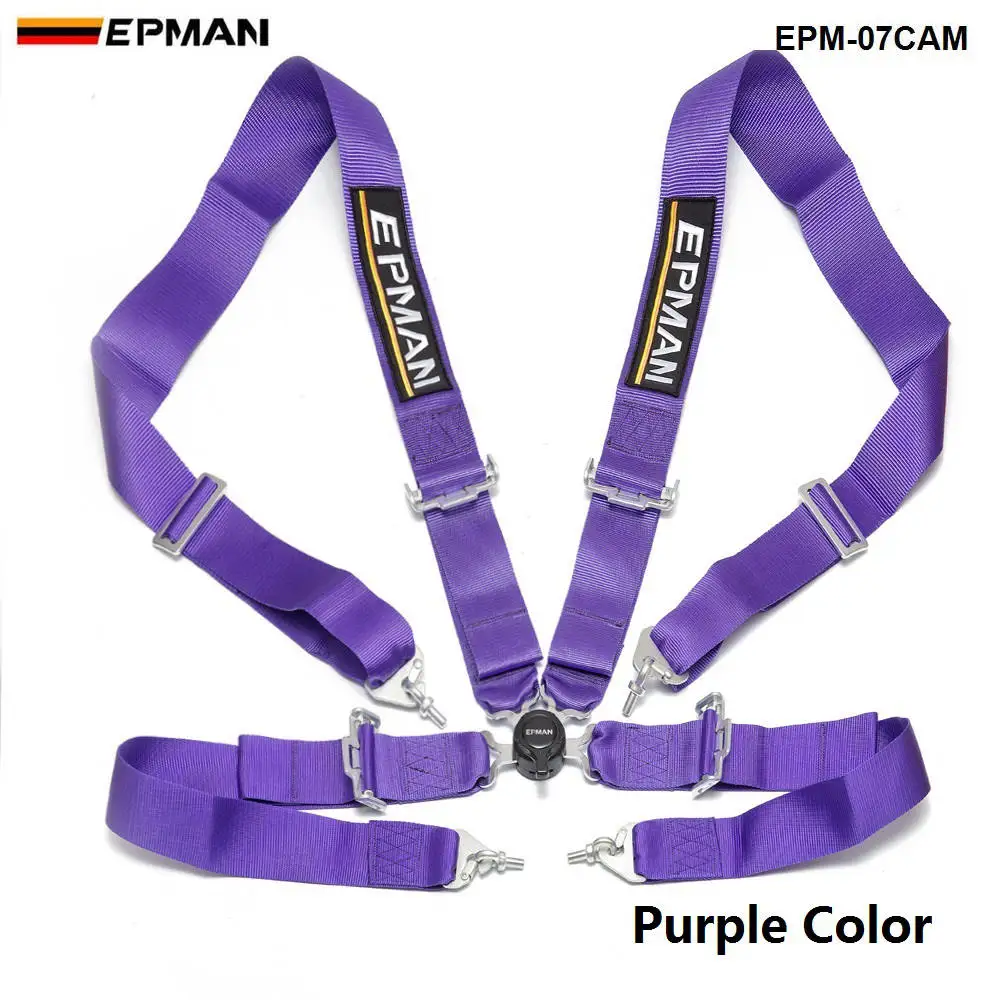 Epman Универсальный 4-точечный " нейлоновый ремень безопасности Camlock гоночный ремень безопасности EPM-07CAM - Название цвета: Фиолетовый