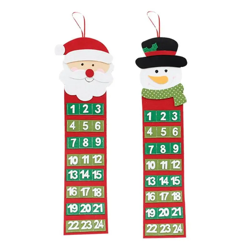 Christmas Countdown Calendar Home Party Shop Decoration Wall Hanging