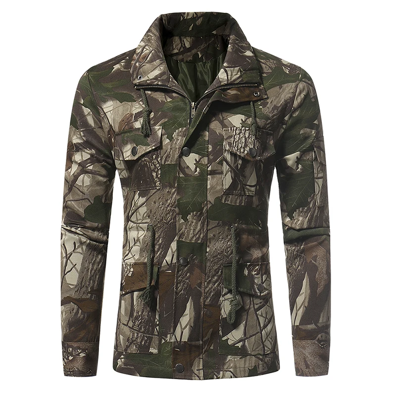 

The New 2018 autumn Men's Camouflage Coat Mens Multi-pocket Casual Jacket Brand Clothing Mens Windbreaker Coats Male Outwear 3XL