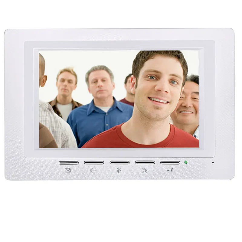 New Wired 7 inch Color Video Door Phone Doorbell Intercom System 1 Access Camera + 2 White Monitor In Stock