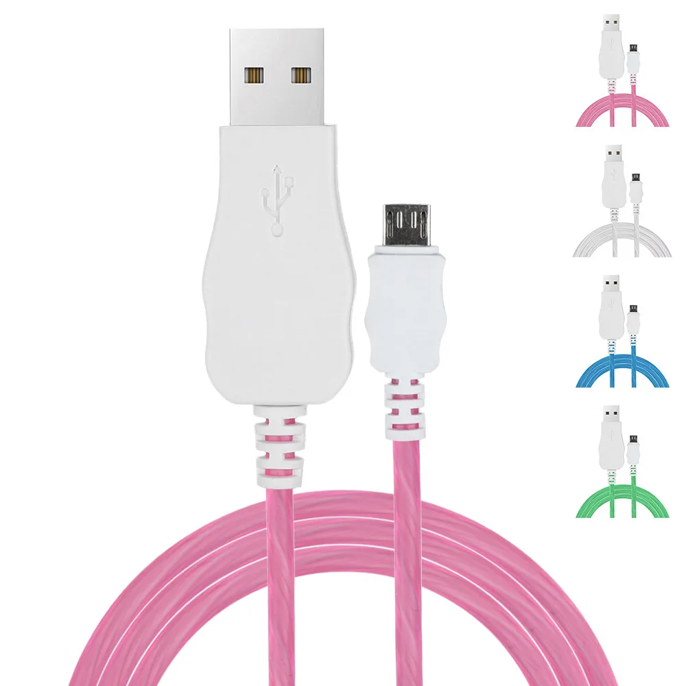 

Charger Cable Mircro Type-c USB Lighting Cable Line with LED Flowing Smart Charging with Data Sync Usb Cable Extension